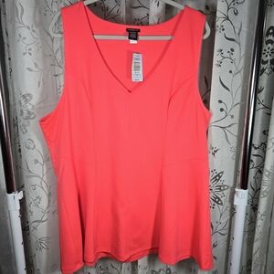 New With Tags! Torrid Bright Pink Sleeveless Shirt Women's Size 3, Size 22/24 3X